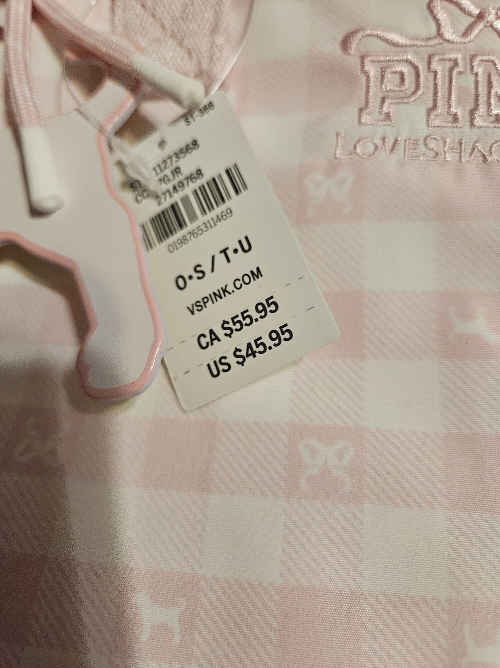 NWT VS PINK X LIVESHACKFANCY MINI TOTE BAG - Picture 8 of 10